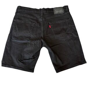 Levi Strauss‎ 502 Black Denim Shorts Mens Size 32 Cotton Zip Fly beach travel